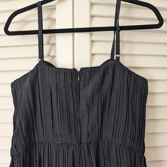 DKNY Black Ruffle Pleated Bustier Midi Dress - Picture 5 of 7